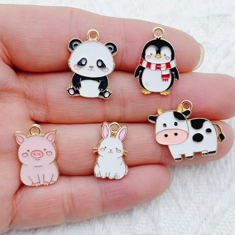 Jewelry Making Party - 10pcs 만화 펭귄 팬더 DIY 한국어판