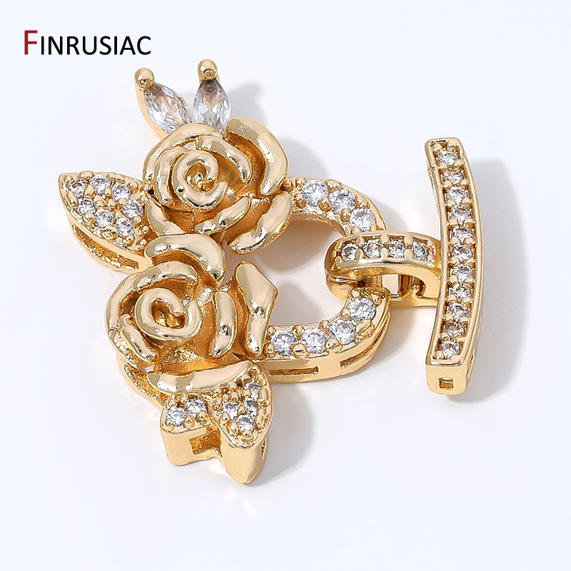 Jewelry Making Ideas - 14K 금도금 황동 지르콘 꽃 진주