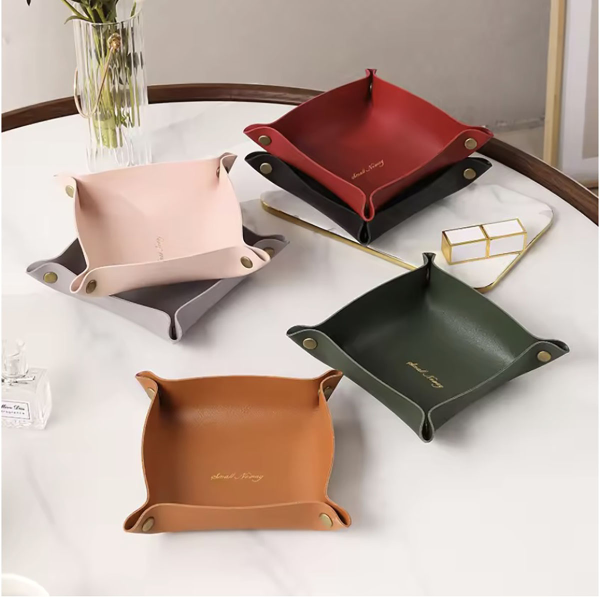 Jewelry Making Tray - 북유럽 스타일 가죽 스토리지 트레이 데스크탑