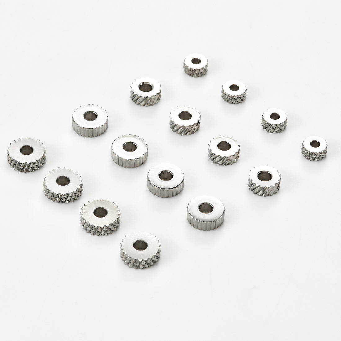 Jewelry Making Silver - 30Pcs 스테인레스 스틸 질감 스페이서 비즈
