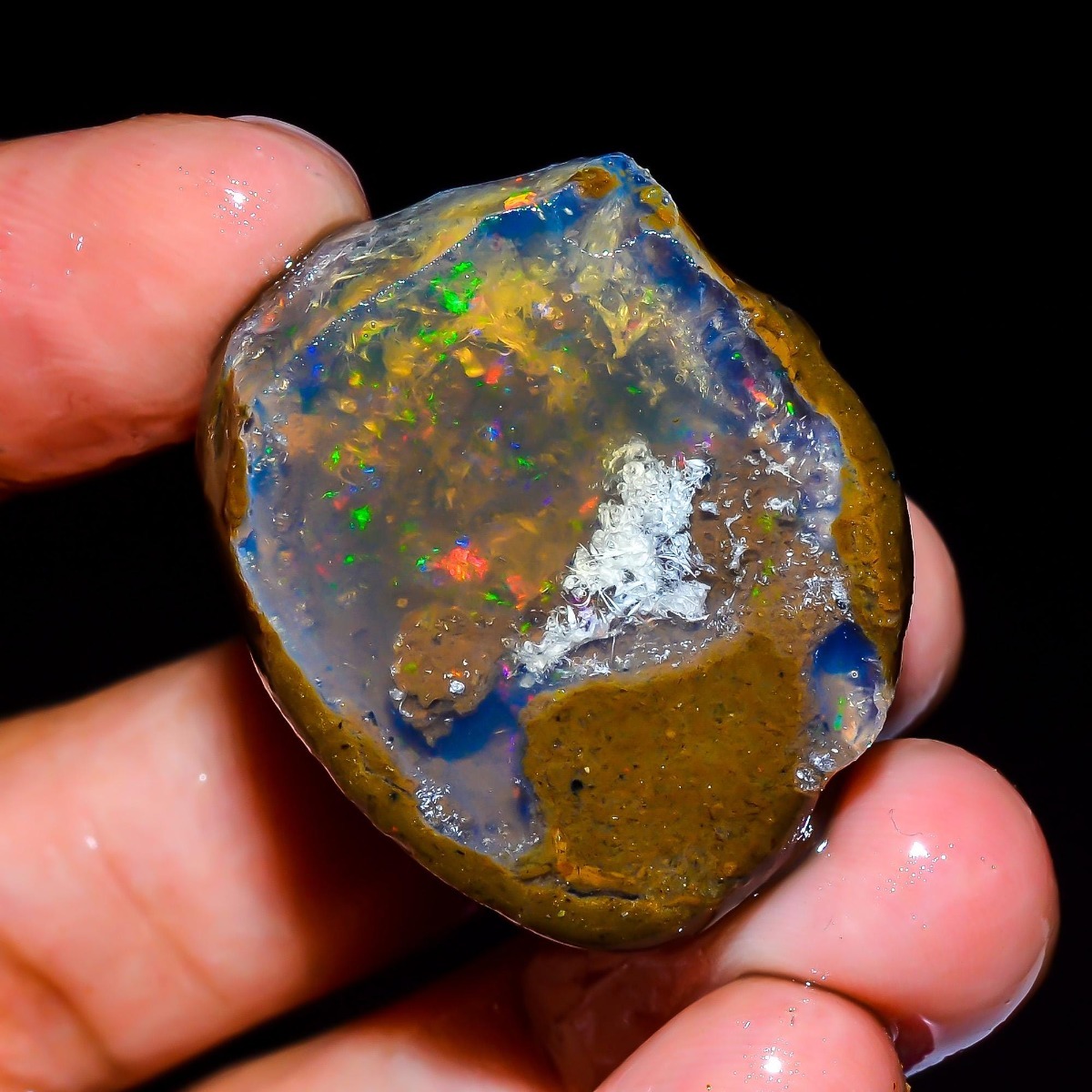 Jewelry Making Raw Materials - 천연 에티오피아 오팔 원석 25-80캐럿 파이어