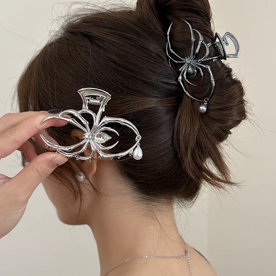 Jewelry Making For Adults - 2025 할로윈 블랙 스파이더 헤어 클로