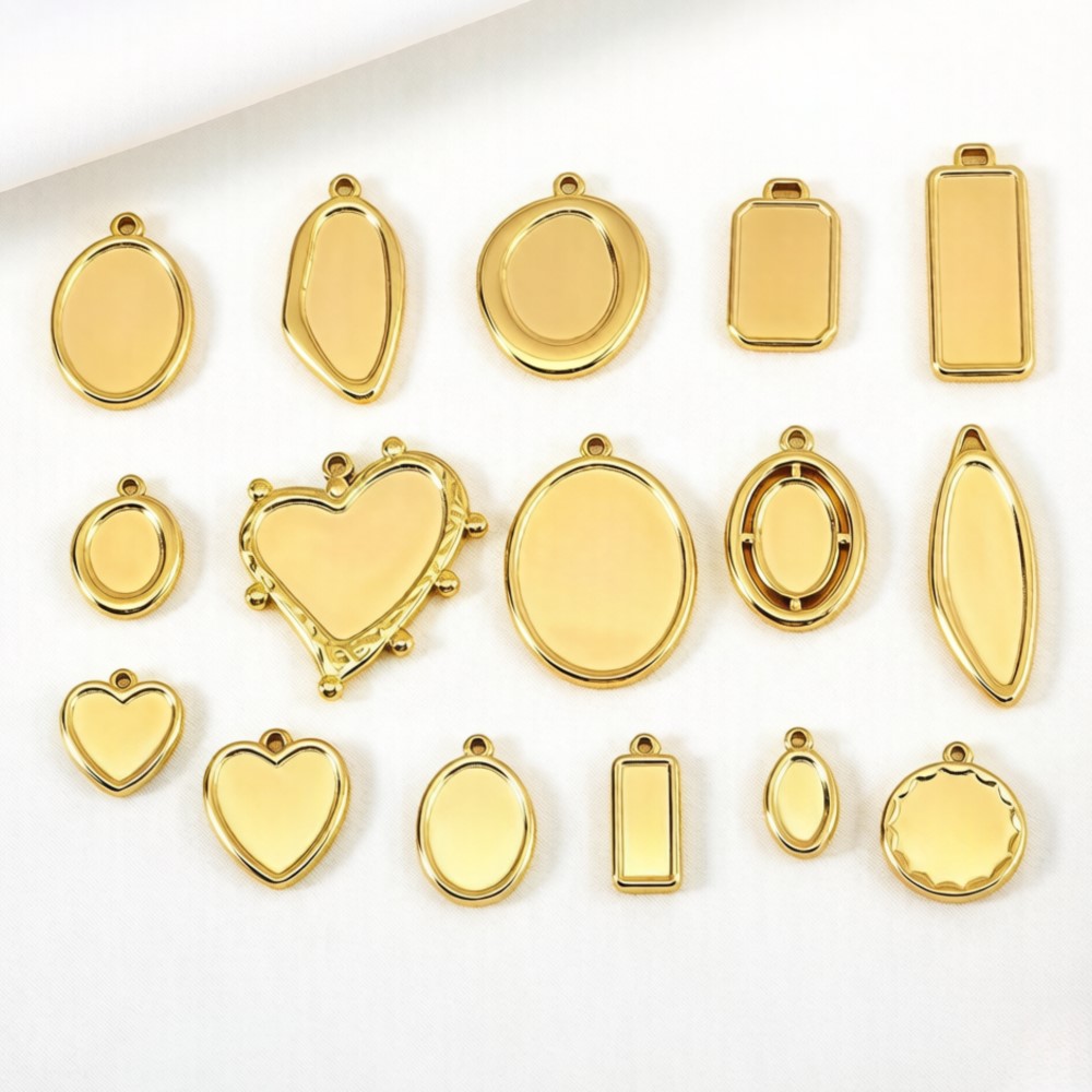 Jewelry Making Tray - 5개 1개 변색없는 스테인리스 불규칙 베젤