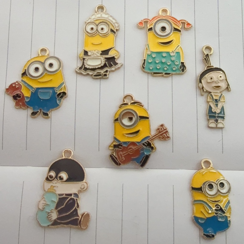 Jewelry Making Party - 10개 합금 드립 오일 만화 펜던트,