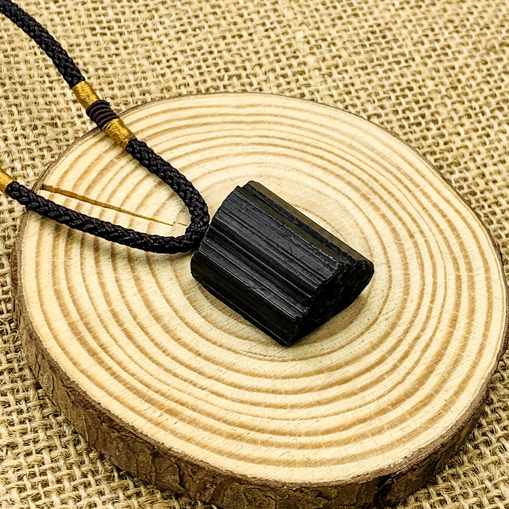 Jewelry Making Raw Materials - 천연 유리 크리스탈 전기석 스톤 목걸이