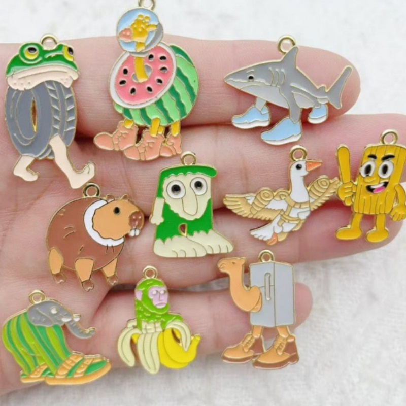 Jewelry Making Party - 10개 크리에이티브 합금 드립 오일 쥬얼리,