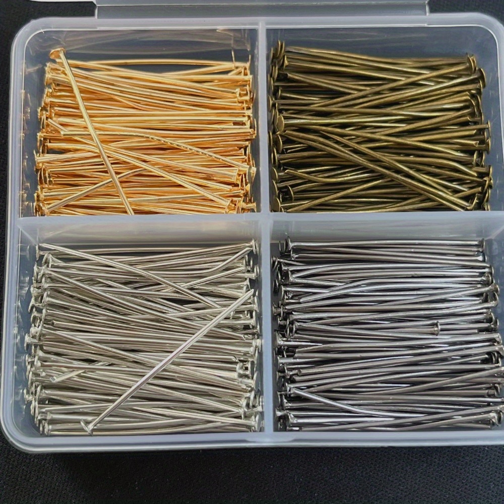 Jewelry Making Jig - 400pcs 혼합 철 헤드 핀 30mm