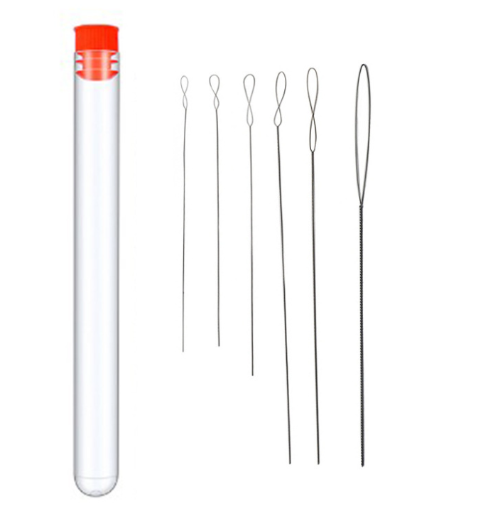 Beading Needle Fine - 6개/세트 오어 0.15-0.7mm 트위스트 큰 눈