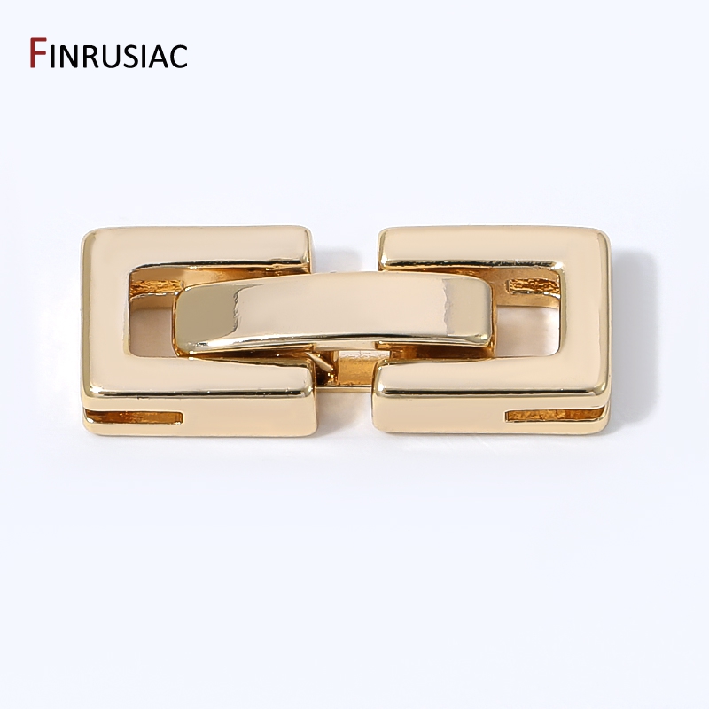Jewelry Making Gold - 14K 금도금 직사각형 진주 클래스프 커넥터,