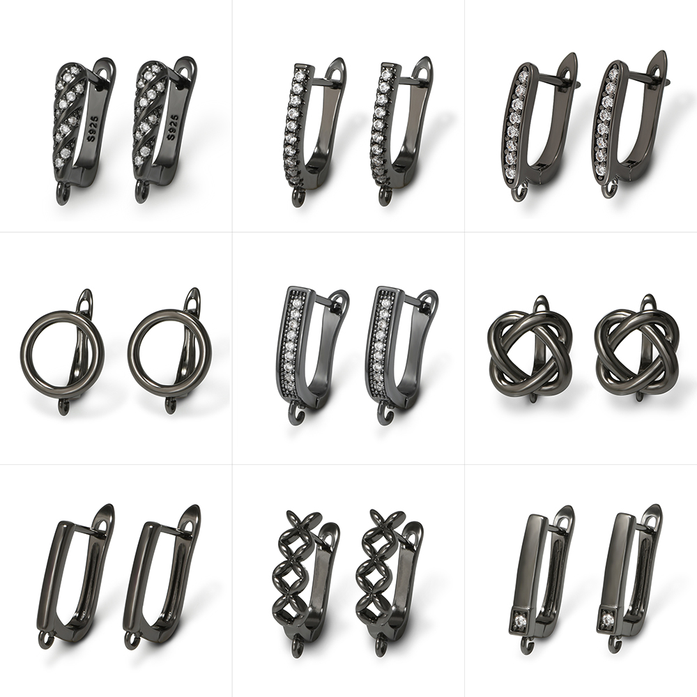 Jewelry Making Ideas - YANASI 1 쌍 건 블랙 황동