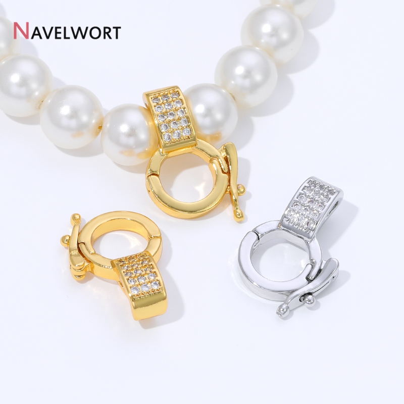 Jewelry Making Gold - 18K 금도금 황동 지르콘 인레이드 펜던트