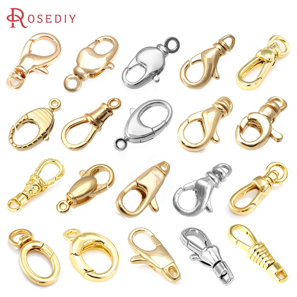 Jewelry Making Gold - 18K 금색 황동 회전식 랍스터 클래스프