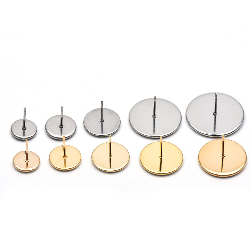 Jewelry Making Tray - 10개 316 스테인리스 스틸 블랭크 귀걸이