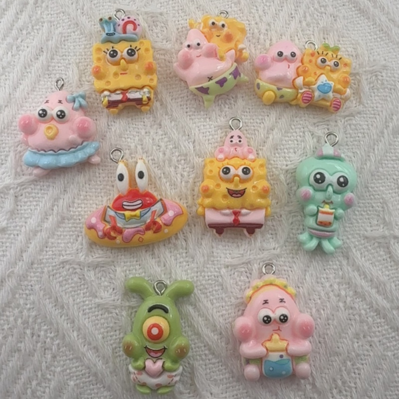 Jewelry Making Party - 10개 만화 캐릭터 레진 펜던트, DIY