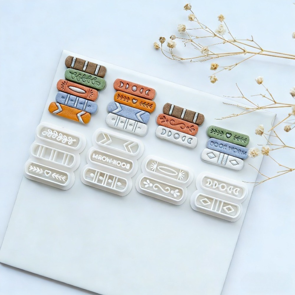 Jewelry Making Books - 7개/세트 책 모양 폴리머 클레이 커터