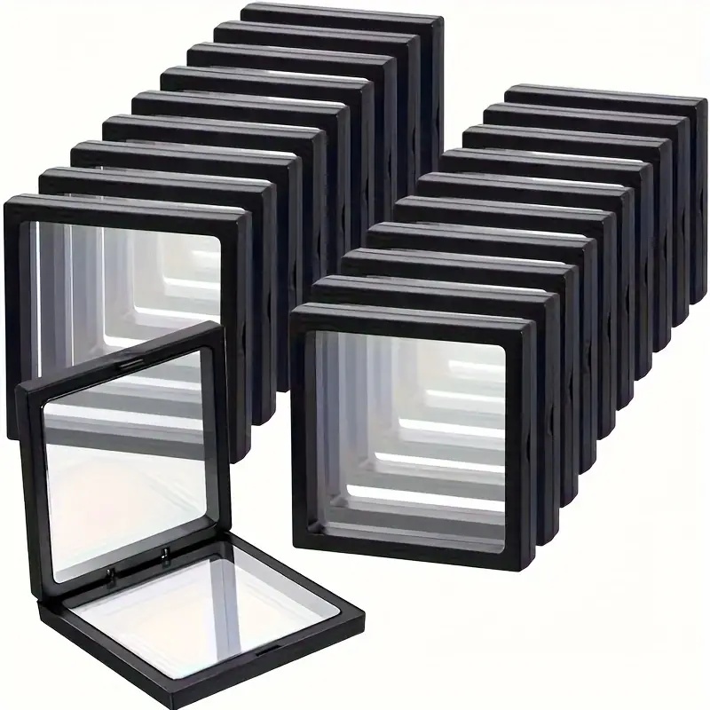 Jewelry Making Tray - 20Pcs Clearview 3D 플로팅 디스플레이 케이스