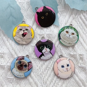 10pcs 만화 동물 고양이 에나멜 쥬얼리 만들기 귀여 - Jewelry Making Party 리뷰 및 가격