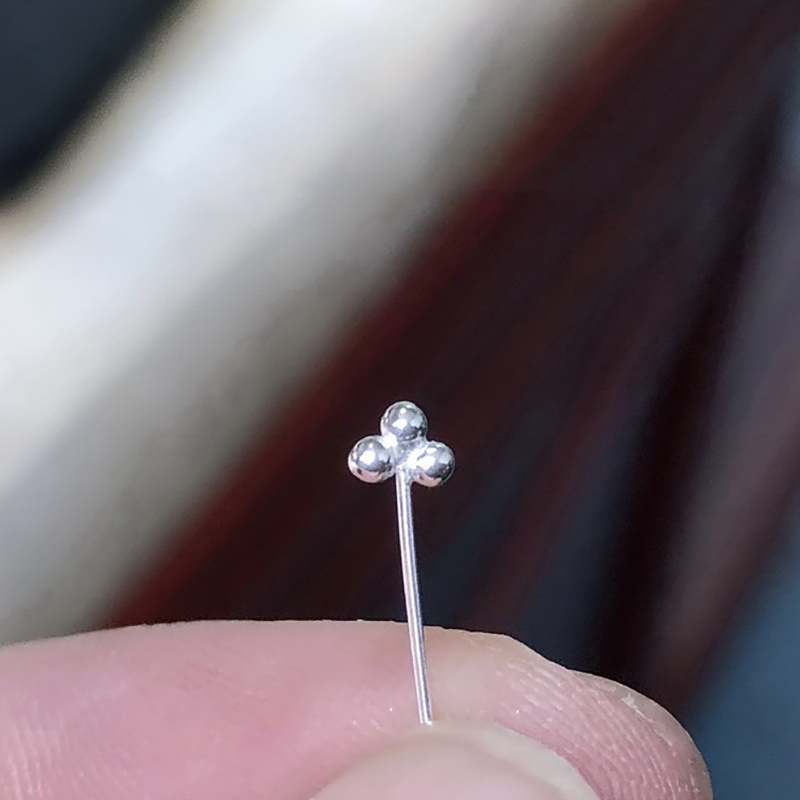 3볼 헤드핀 925 스털링 실버 진주 핀 바늘 펜던트  - Jewelry Making Silver 리뷰 및 가격
