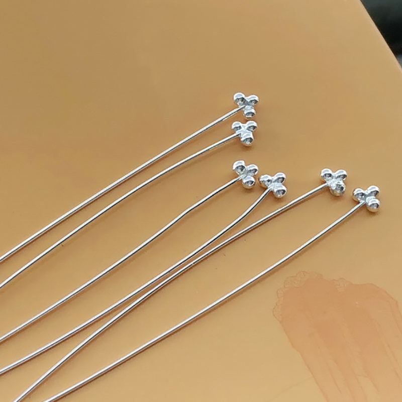 3볼 헤드핀 925 스털링 실버 진주 핀 바늘 펜던트  - Jewelry Making Silver 리뷰 및 가격