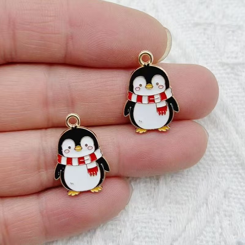 10pcs 만화 펭귄 팬더 DIY 한국어판 키체인 펜던 - Jewelry Making Party 리뷰 및 가격