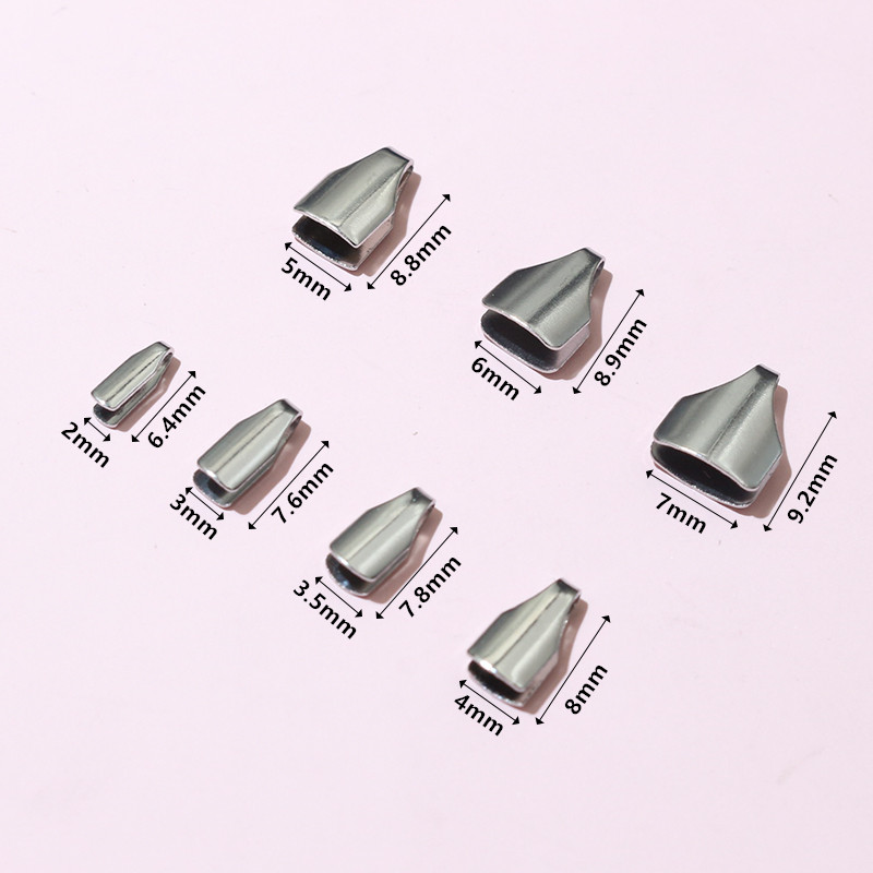 100pcs 스테인레스 스틸 2-7mm 플랫 코드 크림 - Jewelry Making Ideas 리뷰 및 가격