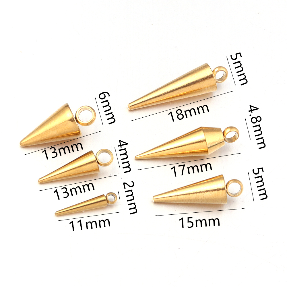 10PCS 스테인레스 스틸 콘 참 펜던트 레트로 스파이 - Jewelry Making For Adults 리뷰 및 가격