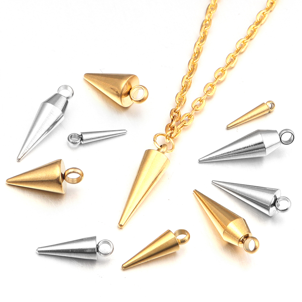 10PCS 스테인레스 스틸 콘 참 펜던트 레트로 스파이 - Jewelry Making For Adults 리뷰 및 가격