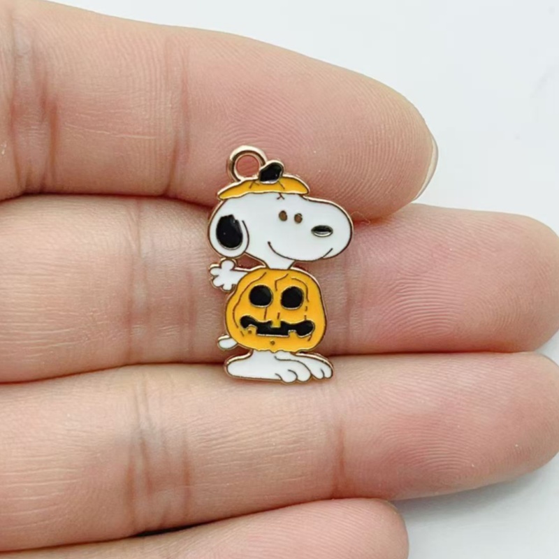 10Pcs 귀여운 할로윈 만화 강아지 합금 에나멜 참  - Jewelry Making Party 리뷰 및 가격