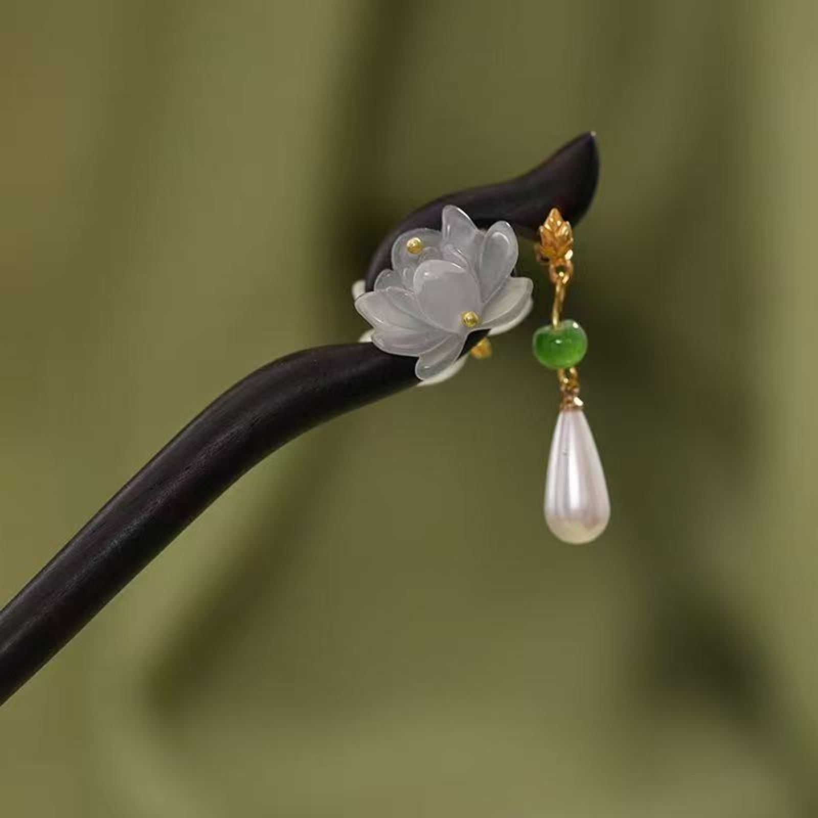 1PC 우아한 연꽃 나무 머리 스틱, 술, 중국 전통  - Jewelry Making For Adults 리뷰 및 가격