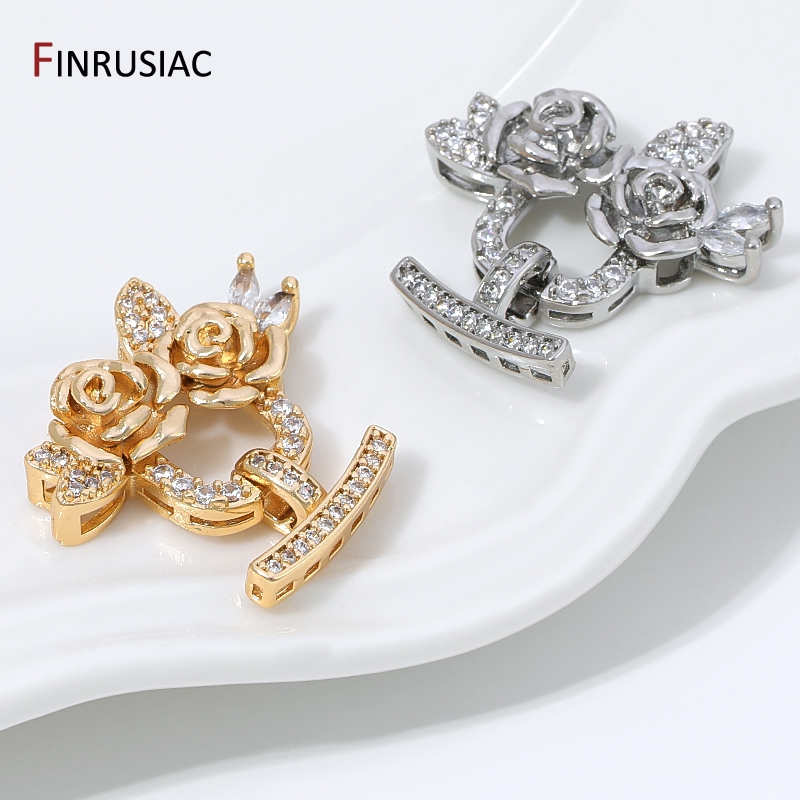 14K 금도금 황동 지르콘 꽃 진주 클래스프, 다중 줄 - Jewelry Making Ideas 리뷰 및 가격