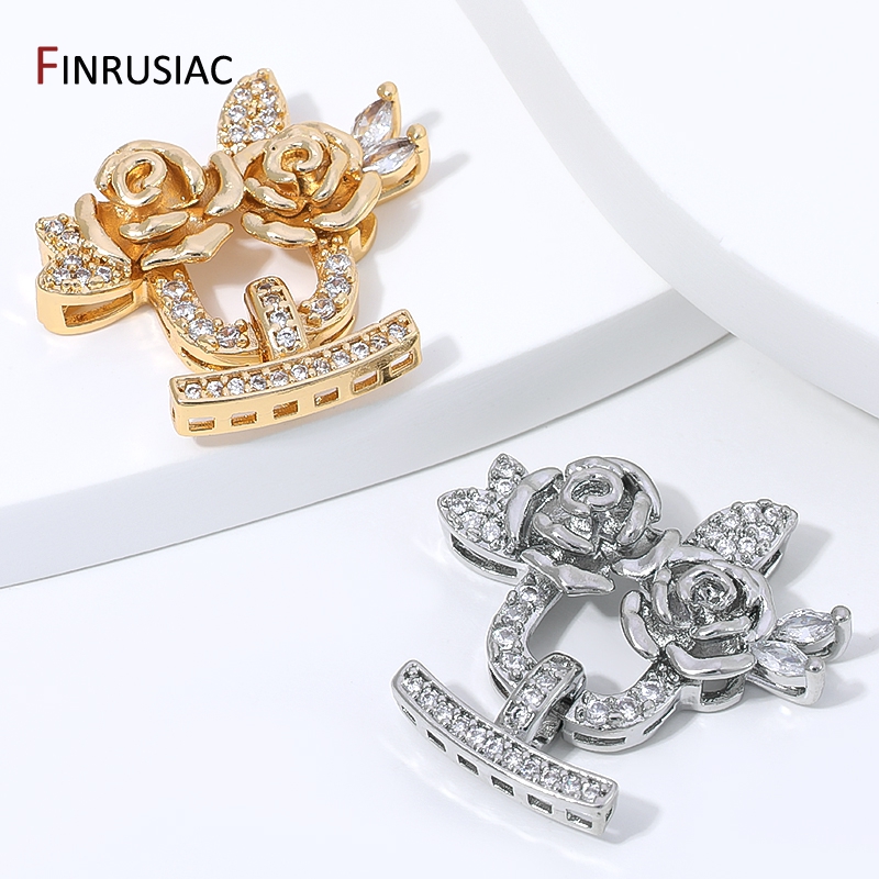 14K 금도금 황동 지르콘 꽃 진주 클래스프, 다중 줄 - Jewelry Making Ideas 리뷰 및 가격
