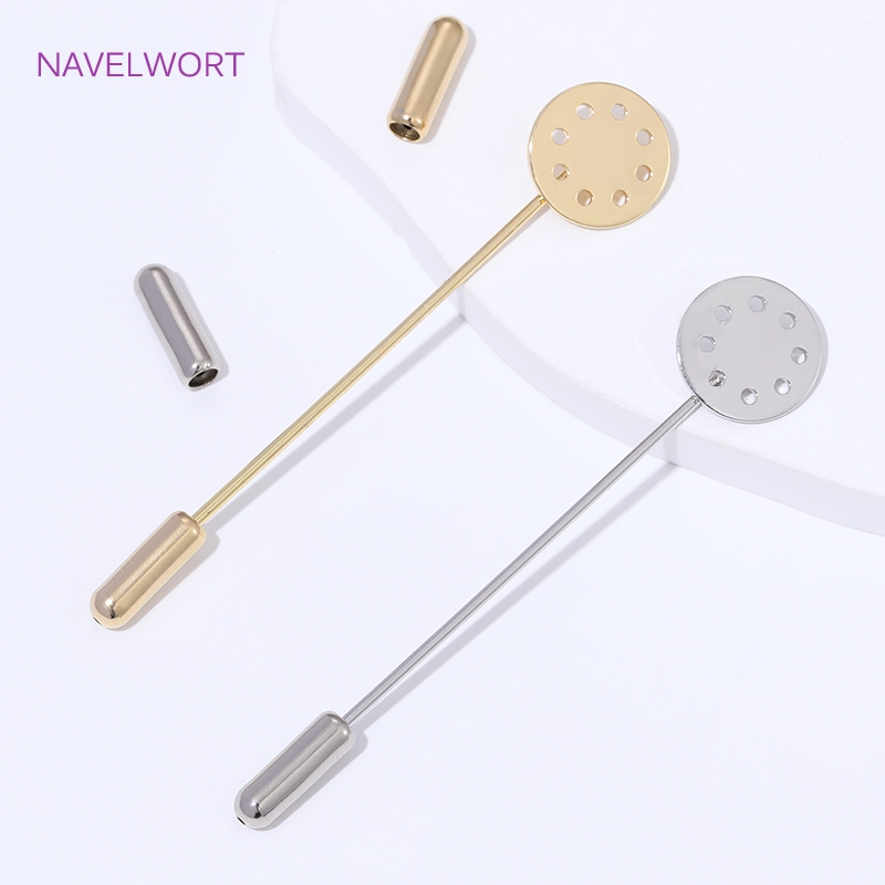 14K 금도금 롱 브로치 안전핀 12mm 블랭크 베이스 - Jewelry Making Tray 리뷰 및 가격