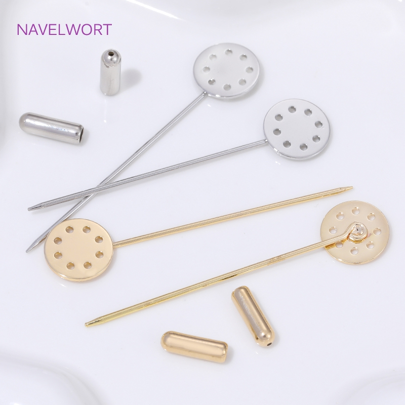 14K 금도금 롱 브로치 안전핀 12mm 블랭크 베이스 - Jewelry Making Tray 리뷰 및 가격