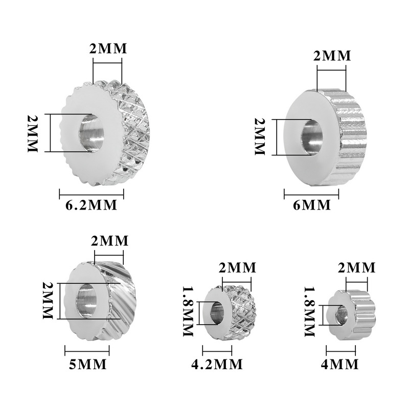 30Pcs 스테인레스 스틸 질감 스페이서 비즈 실버 플 - Jewelry Making Silver 리뷰 및 가격