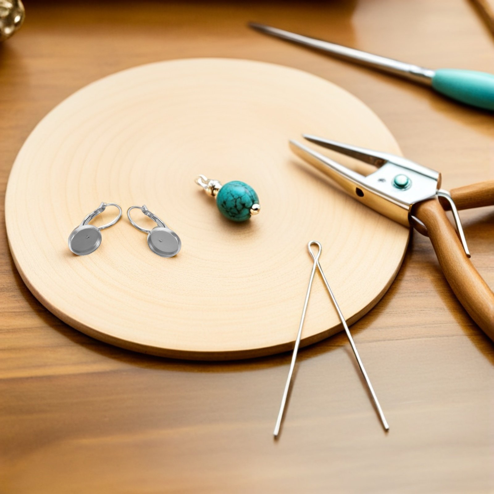 100개 스테인리스 스틸 원형 귀걸이 베젤 트레이 블랭 - Jewelry Making Tray 리뷰 및 가격