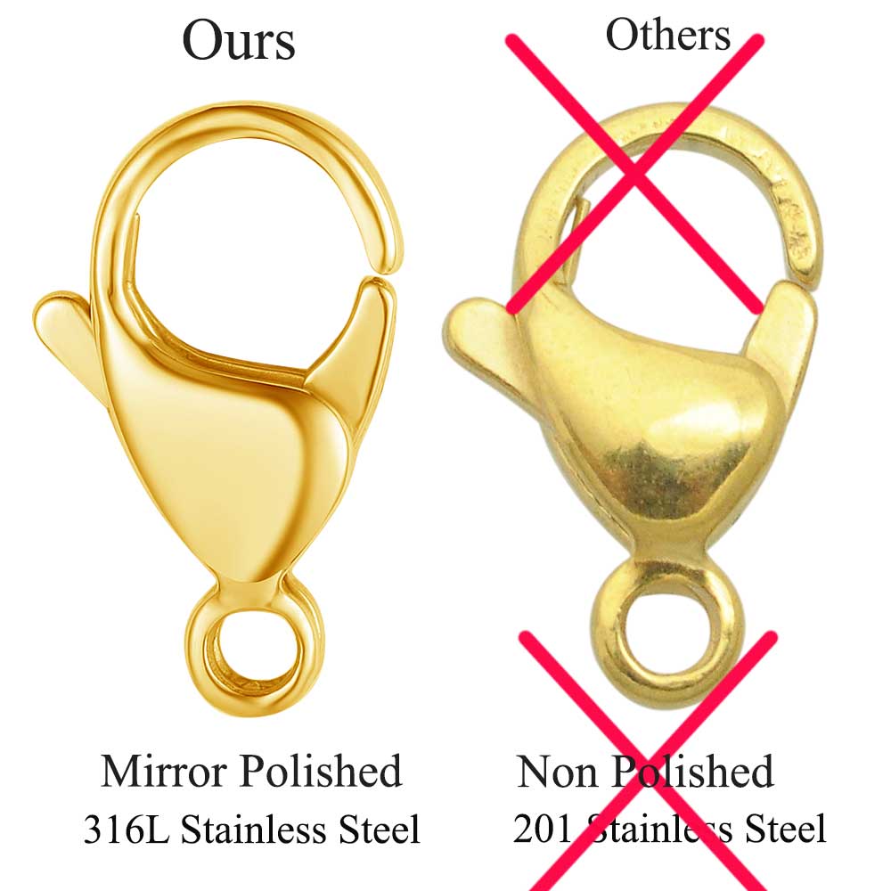 20/30/40 316L 스테인리스 스틸 로브스터 클래 - Jewelry Making Gold 리뷰 및 가격