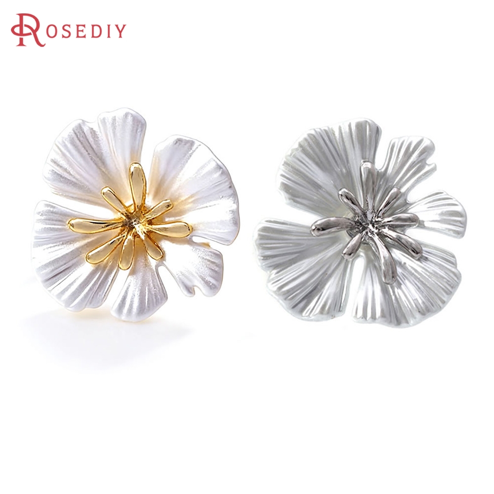 18K 골드 컬러 황동 꽃 귀걸이 핀 귀걸이 고품질 여 - Jewelry Making Gold 리뷰 및 가격