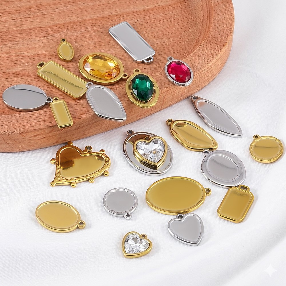 5개 1개 변색없는 스테인리스 불규칙 베젤 참 펜던트  - Jewelry Making Tray 리뷰 및 가격