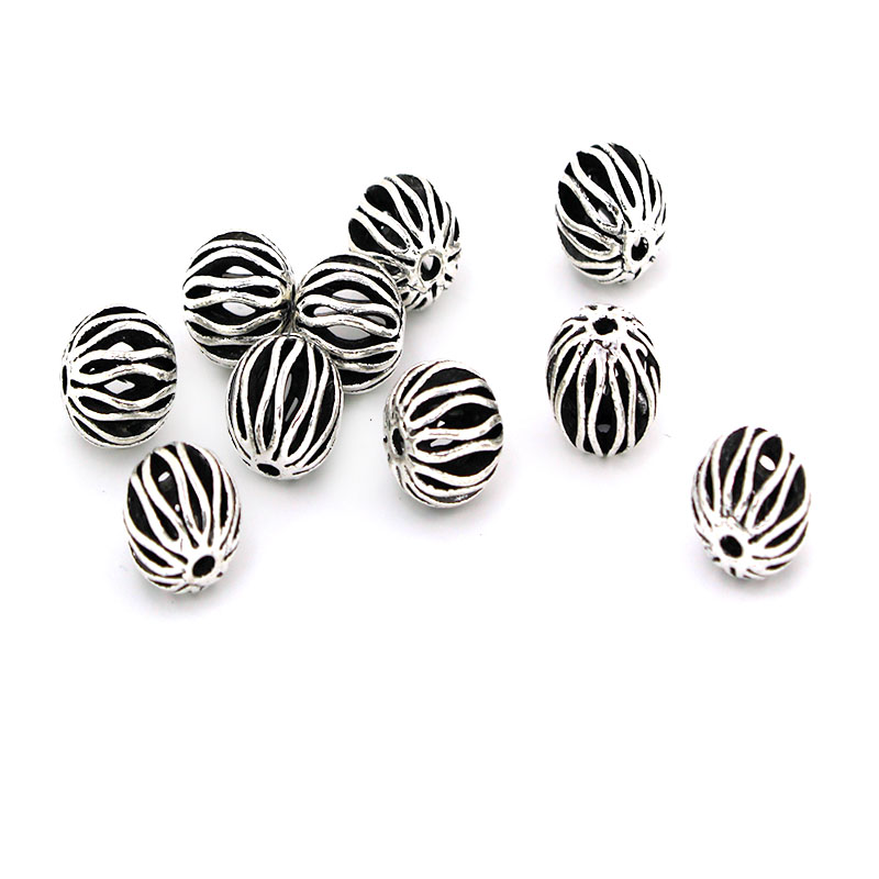 10개 티베트 앤틱 실버 골드 컬러 스페이서 비즈 참  - Jewelry Making Silver 리뷰 및 가격