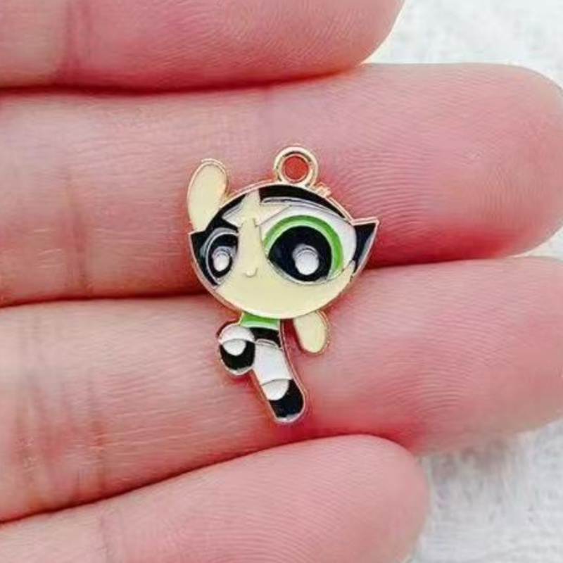 10개 합금 오일 드리핑 만화 소녀 펜던트, DIY 쥬 - Jewelry Making Party 리뷰 및 가격