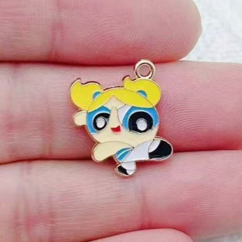 10개 합금 오일 드리핑 만화 소녀 펜던트, DIY 쥬 - Jewelry Making Party 리뷰 및 가격