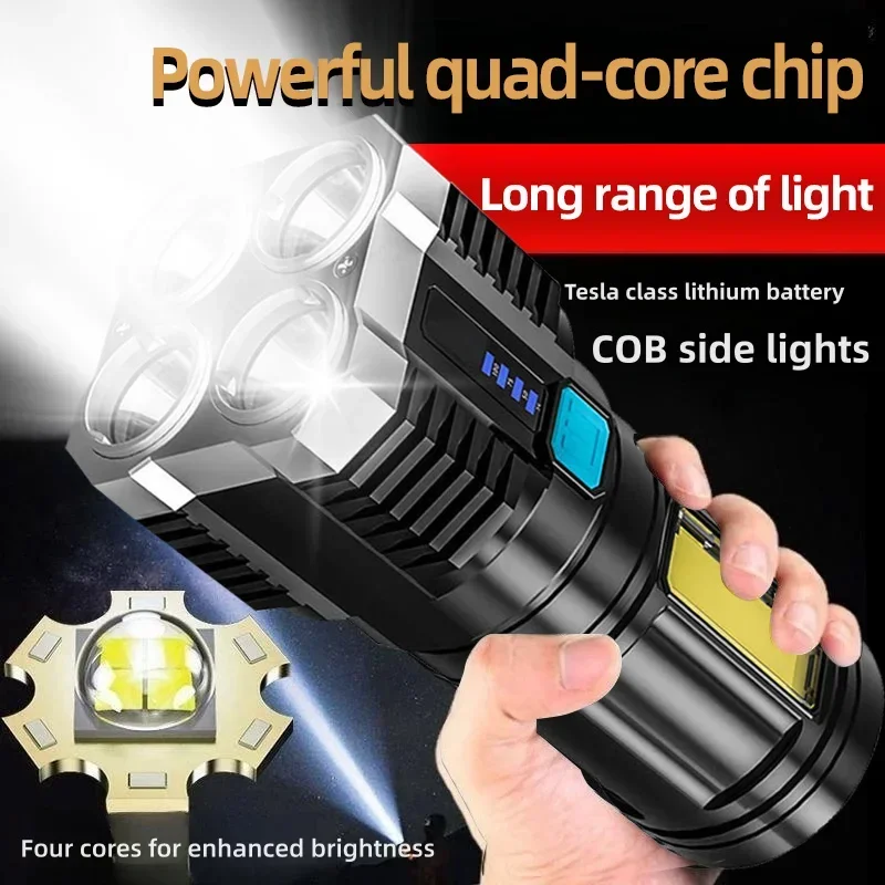고출력 LED 손전등 캠핑용 토치 4개의 램프 비드와  - Jewelry Making Torch 리뷰 및 가격