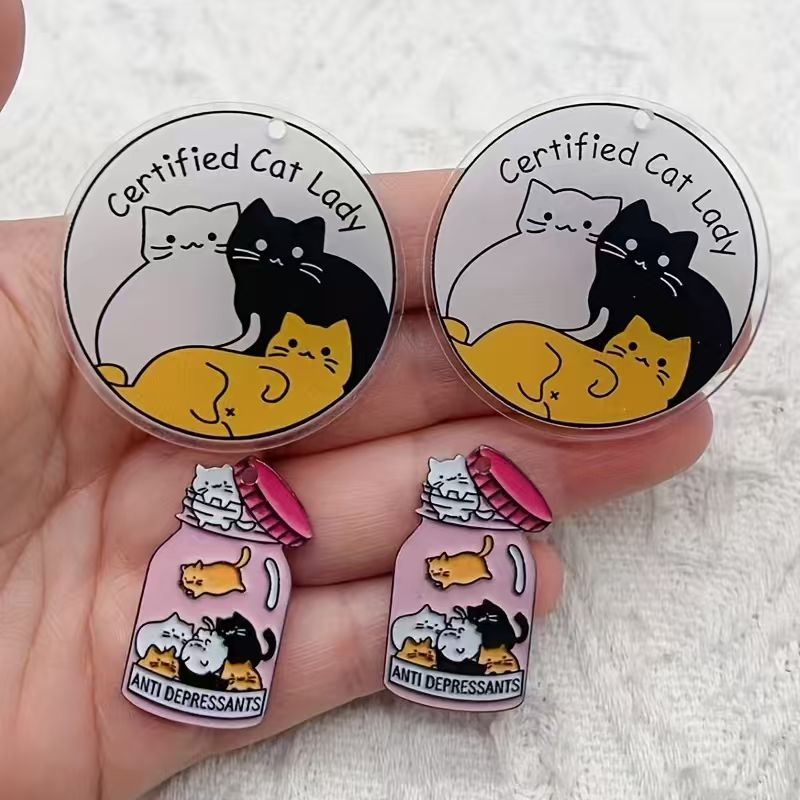 10개 아크릴 귀여운 고양이 펜던트, DIY 쥬얼리 제 - Jewelry Making Party 리뷰 및 가격