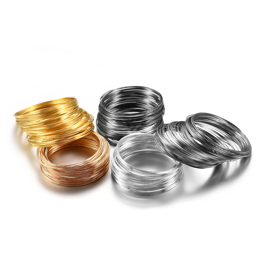 100 루프/로트 0.6mm 실버 골드 브론즈 메모리  - Jewelry Making Silver 리뷰 및 가격