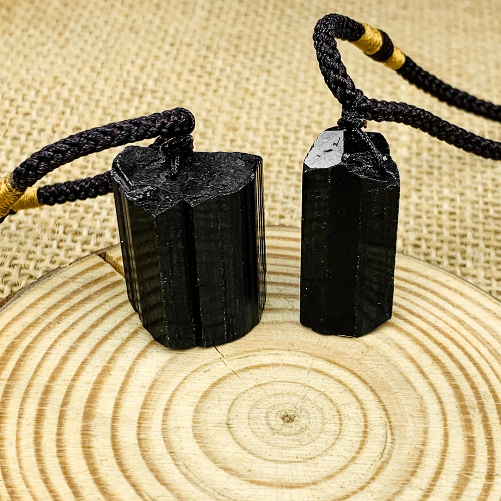 천연 유리 크리스탈 전기석 스톤 목걸이 블랙 원시 Ta - Jewelry Making Raw Materials 리뷰 및 가격