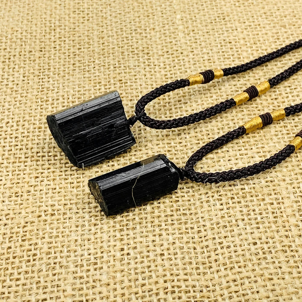 천연 유리 크리스탈 전기석 스톤 목걸이 블랙 원시 Ta - Jewelry Making Raw Materials 리뷰 및 가격