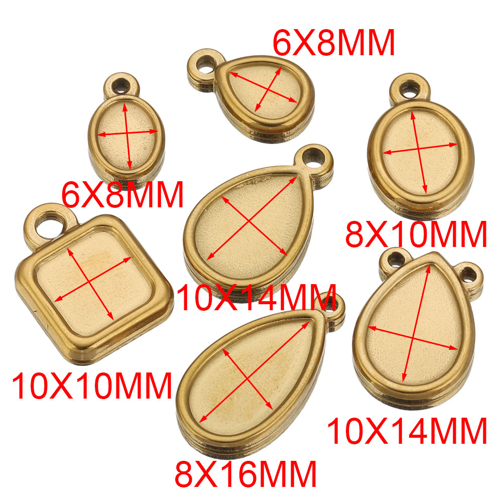 5개 스테인레스 스틸 사각형 드롭 라운드 타원형 베젤  - Jewelry Making Tray 리뷰 및 가격