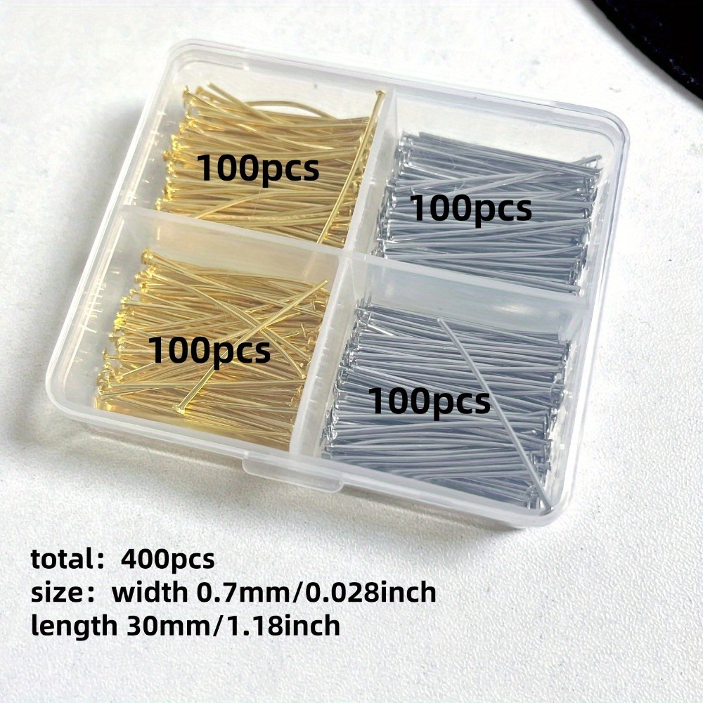 400pcs 혼합 철 헤드 핀 30mm 플랫 헤드 철  - Jewelry Making Jig 리뷰 및 가격