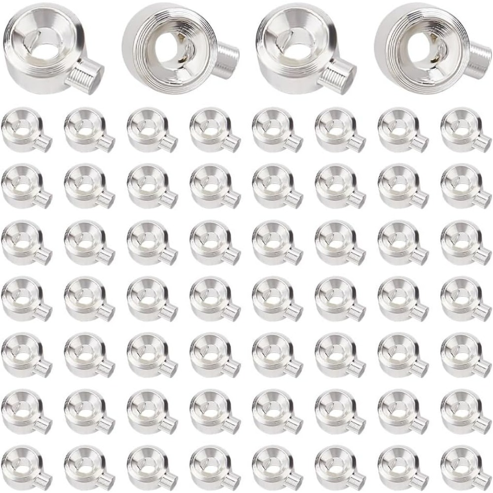 황동 크림프 비즈, 925 스털링 실버 도금 스페이서  - Jewelry Making Silver 리뷰 및 가격