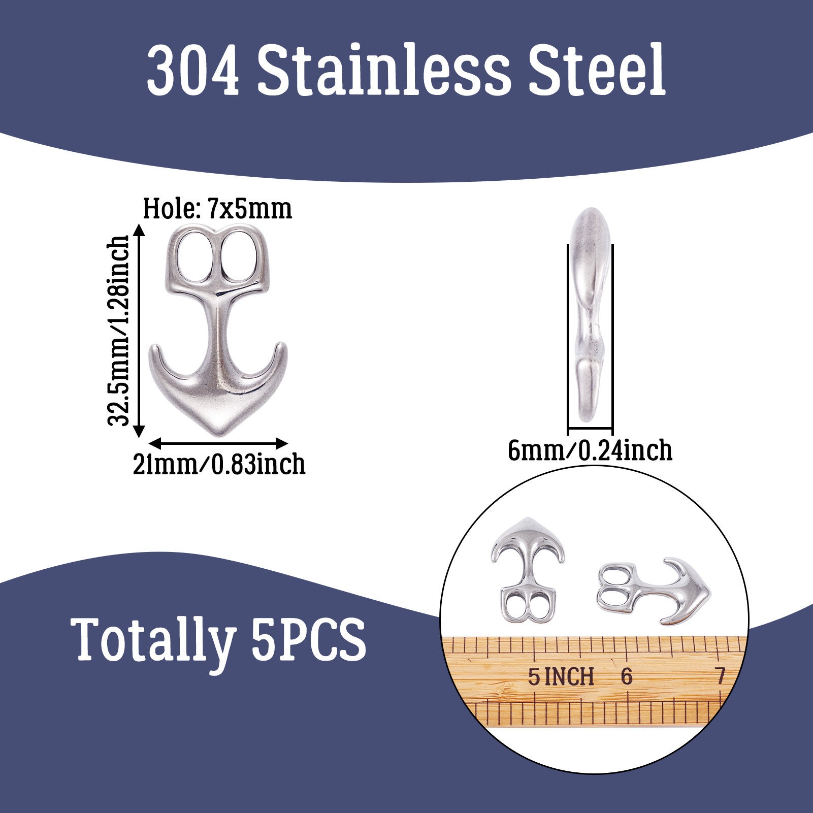 5pcs 앵커 후크 걸쇠 여성용 304 스테인레스 스틸 - Jewelry Making For Adults 리뷰 및 가격